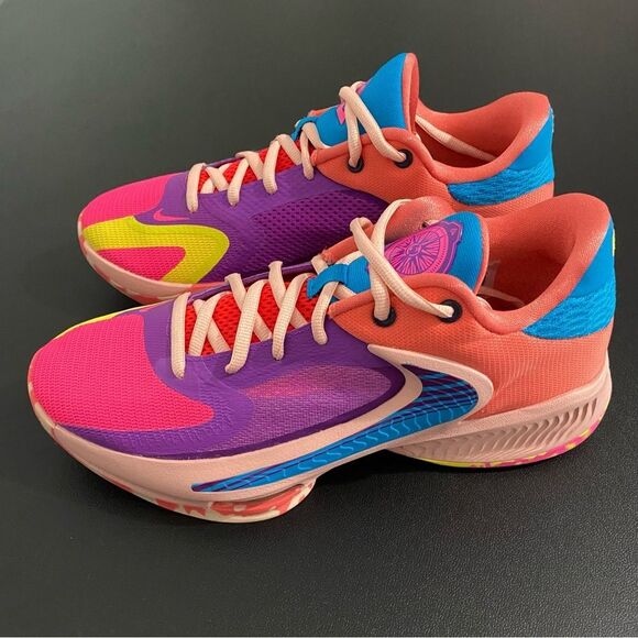 Nike Zoom Freak 4 Barrier Reef Basketball Sneakers Shoes DQ3824-500 - Picture 7 of 13